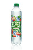 Напиток безалкогольный газированный на фруктозе "NICE mint" с ароматом мяты и земляники 0,53 л.