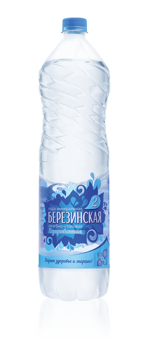 Вода минеральная газированная "Березинская-2" 0,5 л.
